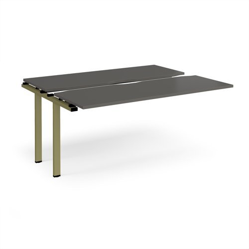 Adapt sliding top add on unit single 1600mm x 1200mm - green frame storm grey top - STE1612-AB-GN-OG