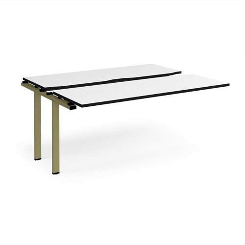 Adapt sliding top add on unit single 1600mm x 1200mm - green frame White Top black edge - STE1612-AB-GN-WK