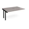 Adapt sliding top add on unit single 1600mm x 1200mm - black frame Grey Oak Top - STE1612-AB-K-GO