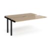 Adapt sliding top add on unit single 1600mm x 1200mm - black frame Kendal Oak Top - STE1612-AB-K-KO
