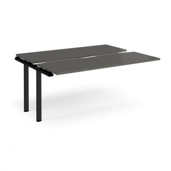 Adapt sliding top add on unit single 1600mm x 1200mm - black frame storm grey top - STE1612-AB-K-OG