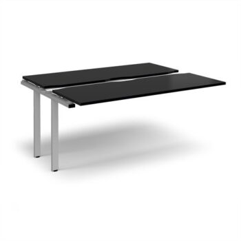 Adapt sliding top add on unit single 1600mm x 1200mm - silver frame black top - STE1612-AB-S-BK