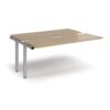 Adapt sliding top add on unit single 1600mm x 1200mm - silver frame Kendal Oak Top - STE1612-AB-S-KO