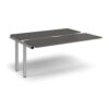 Adapt sliding top add on unit single 1600mm x 1200mm - silver frame storm grey top - STE1612-AB-S-OG