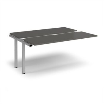 Adapt sliding top add on unit single 1600mm x 1200mm - silver frame storm grey top - STE1612-AB-S-OG