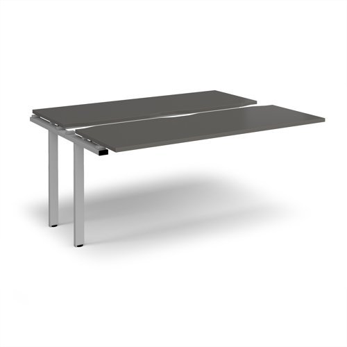 Adapt sliding top add on unit single 1600mm x 1200mm - silver frame storm grey top - STE1612-AB-S-OG