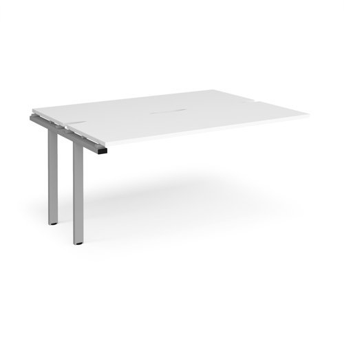 Adapt sliding top add on units 1600mm x 1200mm - silver frame White Top - STE1612-AB-S-WH