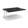 Adapt sliding top add on unit single 1600mm x 1200mm - white frame black top - STE1612-AB-WH-BK