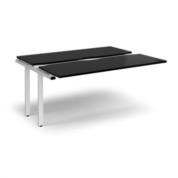 Adapt sliding top add on unit single 1600mm x 1200mm - white frame black top - STE1612-AB-WH-BK