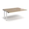 Adapt sliding top add on unit single 1600mm x 1200mm - white frame Kendal Oak Top - STE1612-AB-WH-KO