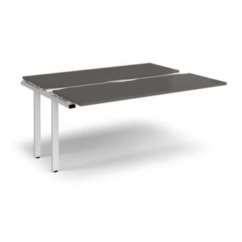 Adapt sliding top add on unit single 1600mm x 1200mm - white frame storm grey top - STE1612-AB-WH-OG