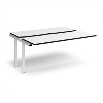 Adapt sliding top add on unit single 1600mm x 1200mm - white frame White Top black edge - STE1612-AB-WH-WK