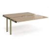 Adapt sliding top add on unit single 1600mm x 1600mm - green frame Kendal Oak Top - STE1616-AB-GN-KO