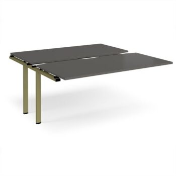 Adapt sliding top add on unit single 1600mm x 1600mm - green frame storm grey top - STE1616-AB-GN-OG