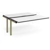 Adapt sliding top add on unit single 1600mm x 1600mm - green frame White Top black edge - STE1616-AB-GN-WK