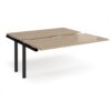 Adapt sliding top add on unit single 1600mm x 1600mm - black frame Kendal Oak Top - STE1616-AB-K-KO