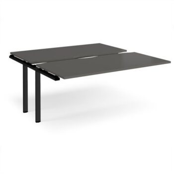 Adapt sliding top add on unit single 1600mm x 1600mm - black frame storm grey top - STE1616-AB-K-OG
