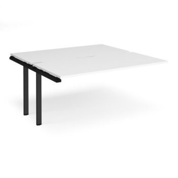 Adapt sliding top add on unit single 1600mm x 1600mm - black frame White Top - STE1616-AB-K-WH
