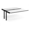 Adapt sliding top add on unit single 1600mm x 1600mm - black frame White Top black edge - STE1616-AB-K-WK