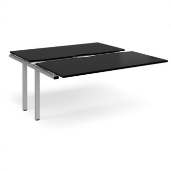 Adapt sliding top add on unit single 1600mm x 1600mm - silver frame black top - STE1616-AB-S-BK