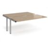 Adapt sliding top add on unit single 1600mm x 1600mm - silver frame Kendal Oak Top - STE1616-AB-S-KO