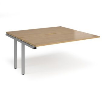 Adapt sliding top add on units 1600mm x 1600mm - silver frame Oak Top - STE1616-AB-S-O