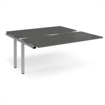Adapt sliding top add on unit single 1600mm x 1600mm - silver frame storm grey top - STE1616-AB-S-OG