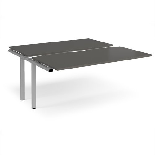 Adapt sliding top add on unit single 1600mm x 1600mm - silver frame storm grey top - STE1616-AB-S-OG