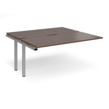 Adapt sliding top add on units 1600mm x 1600mm - silver frame Walnut top - STE1616-AB-S-W