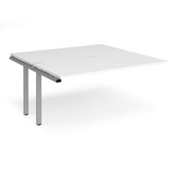 Adapt sliding top add on units 1600mm x 1600mm - silver frame White Top - STE1616-AB-S-WH