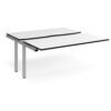 Adapt sliding top add on unit single 1600mm x 1600mm - silver frame White Top black edge - STE1616-AB-S-WK