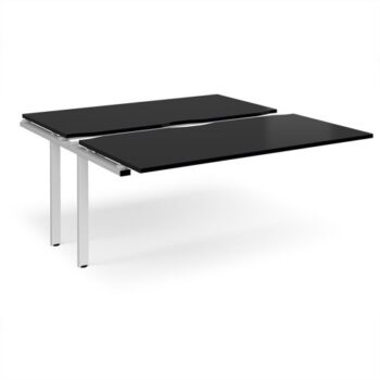 Adapt sliding top add on unit single 1600mm x 1600mm - white frame black top - STE1616-AB-WH-BK