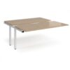 Adapt sliding top add on unit single 1600mm x 1600mm - white frame Kendal Oak Top - STE1616-AB-WH-KO