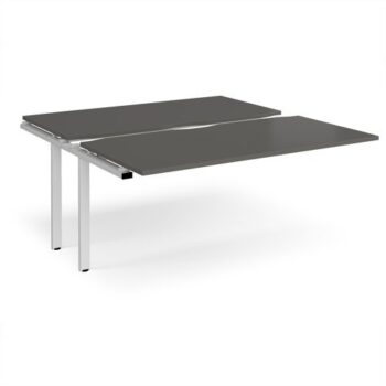 Adapt sliding top add on unit single 1600mm x 1600mm - white frame storm grey top - STE1616-AB-WH-OG