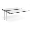 Adapt sliding top add on unit single 1600mm x 1600mm - white frame White Top black edge - STE1616-AB-WH-WK