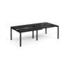 Adapt sliding top double back to back desks 2400mm x 1200mm - black frame black top - STE2412-K-BK