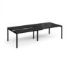 Adapt sliding top double back to back desks 2800mm x 1200mm - black frame black top - STE2812-K-BK
