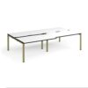 Adapt sliding top double back to back desks 2800mm x 1600mm - green frame White Top black edge - STE2816-GN-WK
