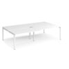 Adapt sliding top double back to back desks 2800mm x 1600mm - white frame White Top - STE2816-WH-WH