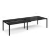 Adapt sliding top double back to back desks 3200mm x 1200mm - black frame black top - STE3212-K-BK