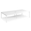 Adapt sliding top double back to back desks 3200mm x 1600mm - white frame White Top - STE3216-WH-WH
