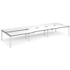 Adapt sliding top triple back to back desks 4800mm x 1600mm - white frame White Top black edge - STE4816-WH-WK