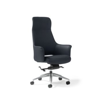 Tempo High back executive chair in the Black faux leather - TEM300K2-K