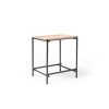 Turin square side table with anthracite steel frame and Alaska top - TUS500