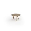 Unity coffee table 800dia with solid oak leg in Kendal oak - UCC8-KO