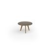 Unity coffee table 800dia with solid oak leg in Nebraska oak - UCC8-NO