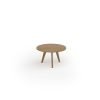 Unity coffee table 800dia with solid oak leg in oak - UCC8-O