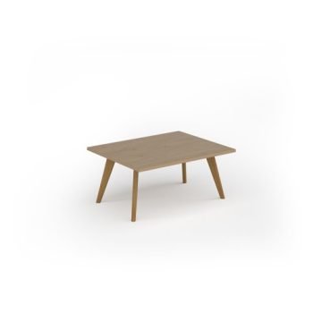 Unity coffee table 1000w x 800d with 4x solid oak legs top in Kendal oak - UCR108-KO