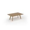Unity coffee table 1200w x 800d with 4x solid oak legs top in oak - UCR128-O