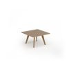 Unity coffee table 800w x 800d with 4x solid oak legs top in Kendal oak - UCR88-KO